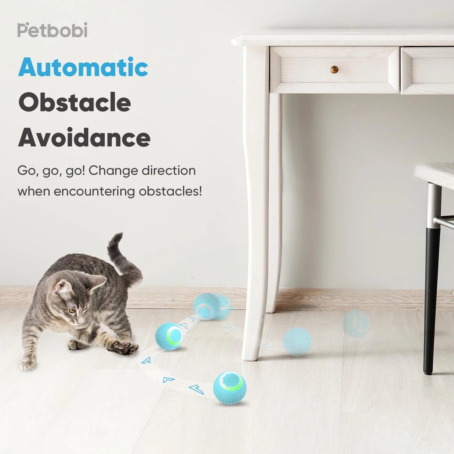 Cat Interactive Ball Training Self-moving Kitten Electric Cat Ball Toys Electronic Automatic Rolling Magic Ball Toys for Cat