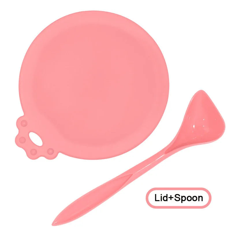 2pcs/set Reusable Pet Food Can Cover Lids with Portable Spoon