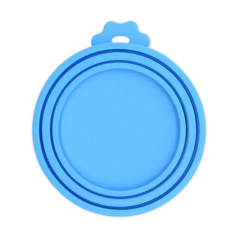 2pcs/set Reusable Pet Food Can Cover Lids with Portable Spoon