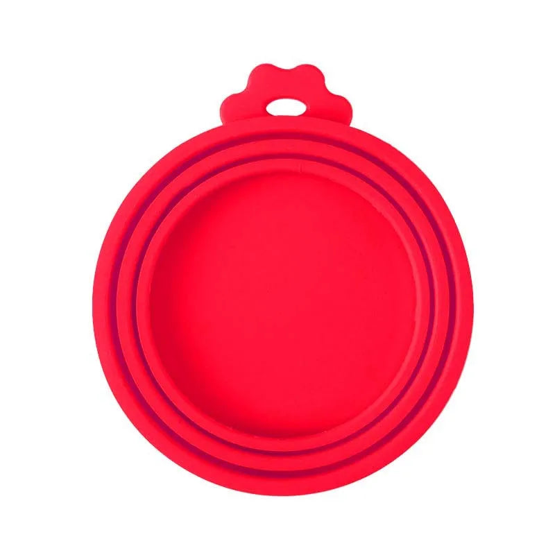 2pcs/set Reusable Pet Food Can Cover Lids with Portable Spoon