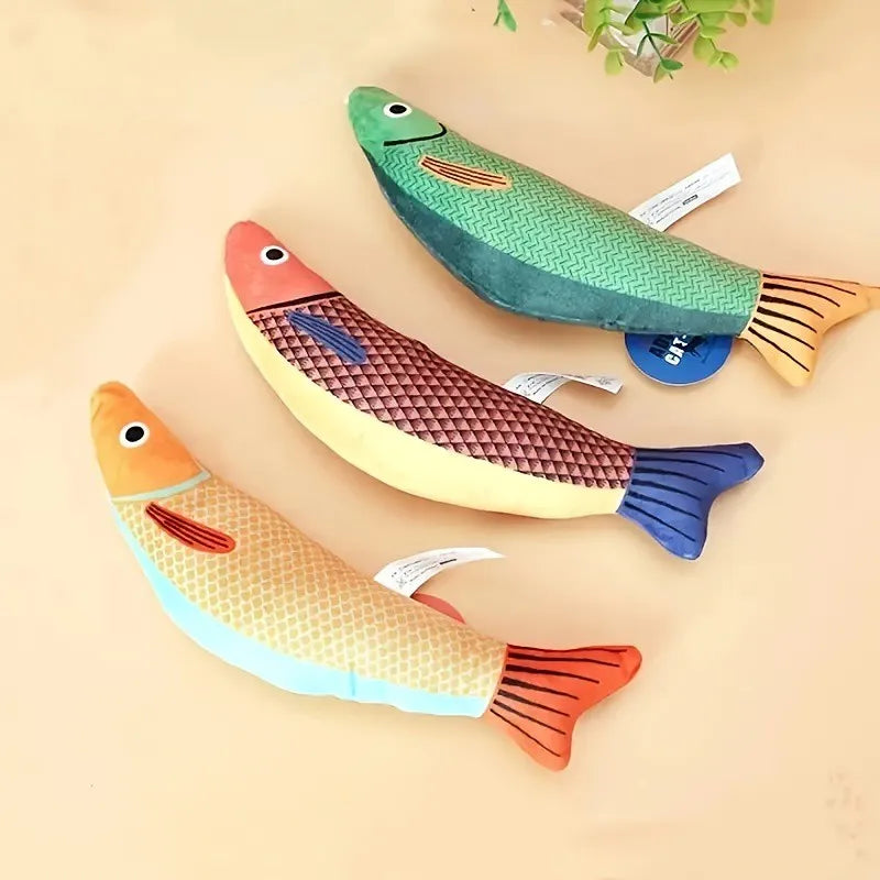 Interactive Plush Simulation Fish Cat Toy