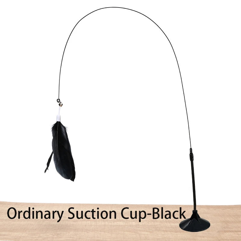 Interactive Cat Toy - Handsfree Playing Teaser Wand - with suction mount