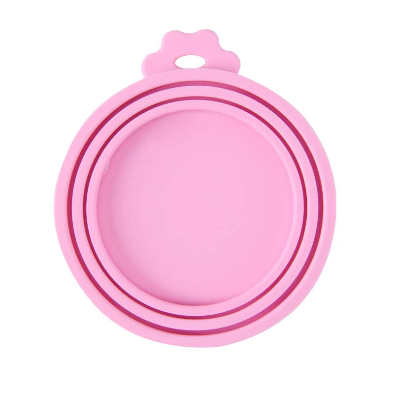 2pcs/set Reusable Pet Food Can Cover Lids with Portable Spoon
