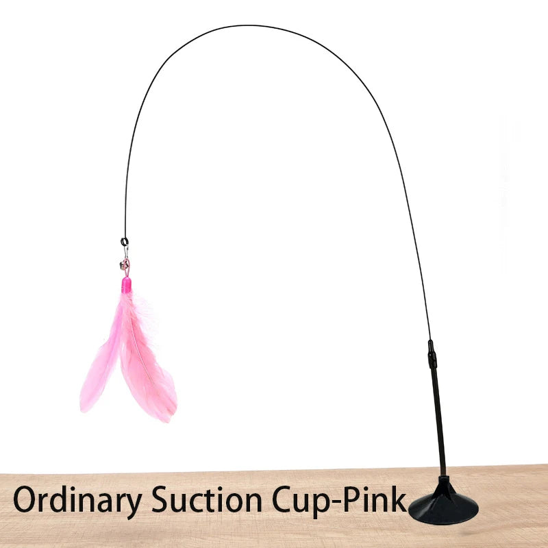 Interactive Cat Toy - Handsfree Playing Teaser Wand - with suction mount