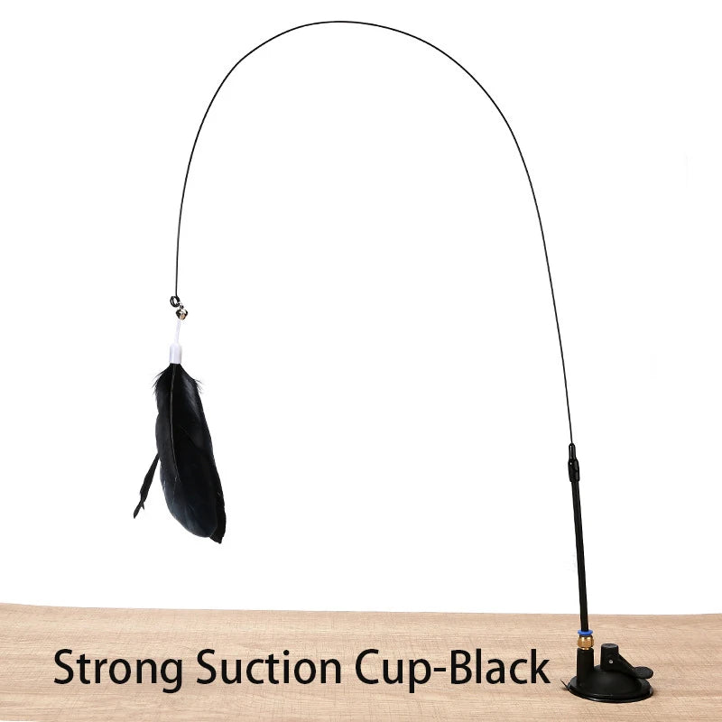 Interactive Cat Toy - Handsfree Playing Teaser Wand - with suction mount