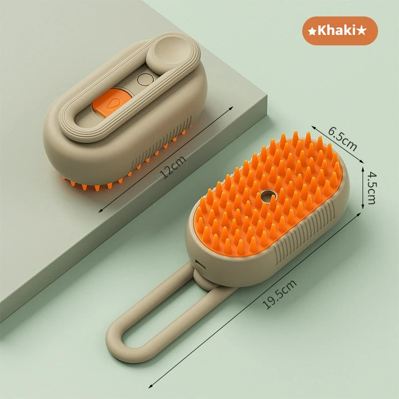 Cat spray massage comb fur removal - one button spray - prevents flying fur strands