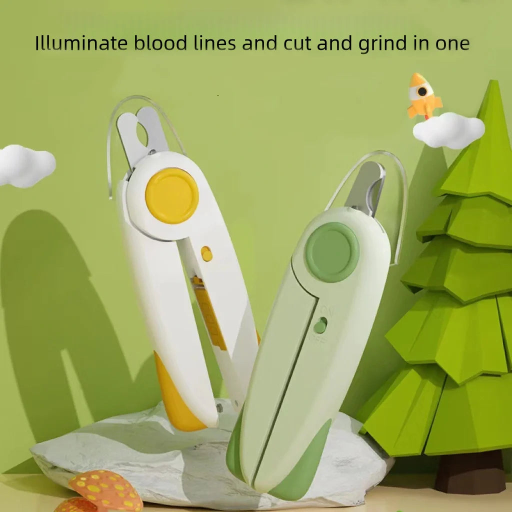Cat nail clippers with built-in LED light - prevent accidental injuries