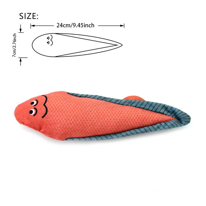 Interactive Plush Simulation Fish Cat Toy