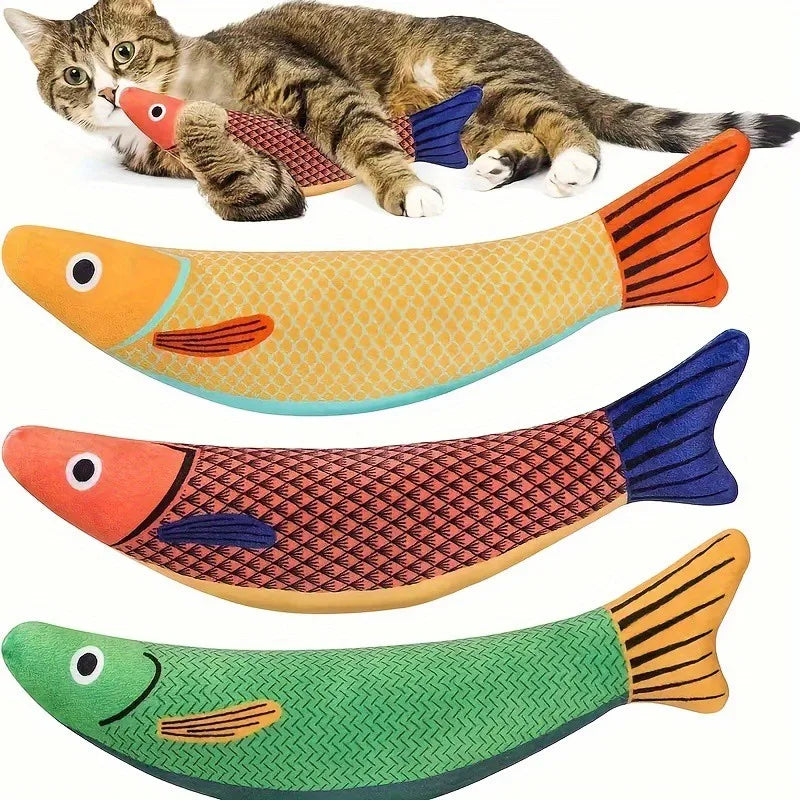 Interactive Plush Simulation Fish Cat Toy