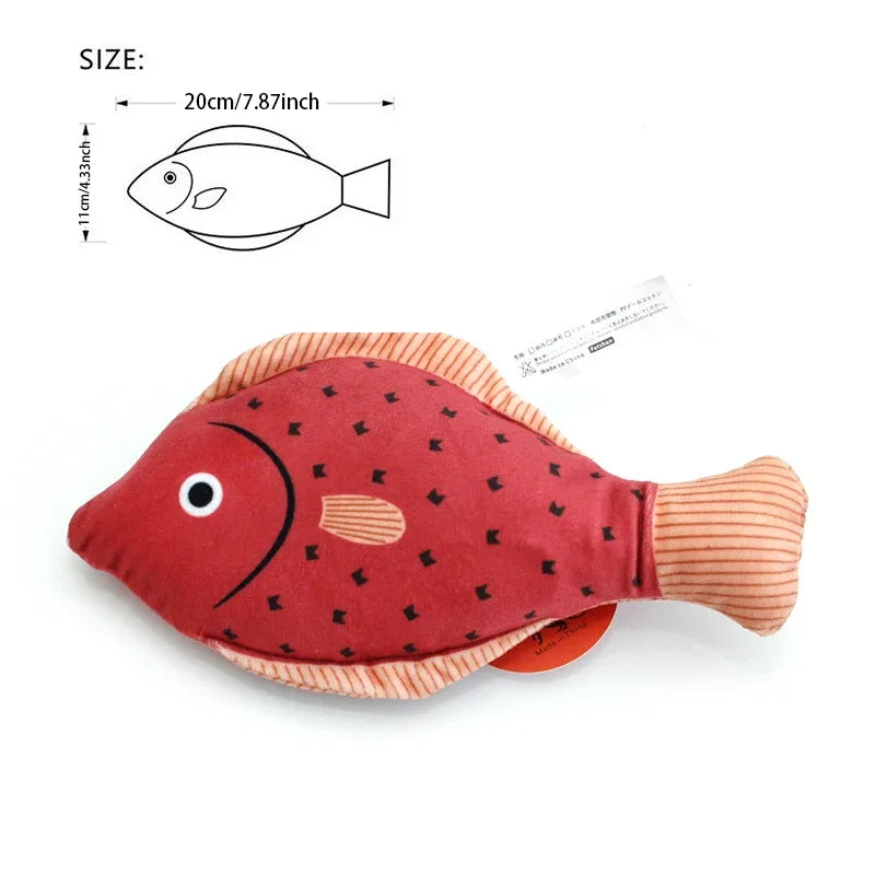Interactive Plush Simulation Fish Cat Toy